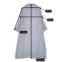 fog linen work リトアニア製 リネン シャツワンピ ワンピース ライトブルー レディース フォグリネンワーク【中古】5-0824M∞