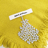 mina perhonen mou va7615 大判ストール ウール ブランケット イエロー レディース ミナペルホネン【中古】5-1117T◎