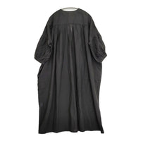 evam eva cotton lawn one-piece 定価28600円 E211T167 M スキッパー ギャザー ワンピース ブラック レディース エヴァムエヴァ【中古】5-0725M♪