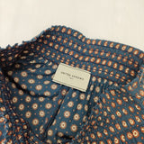 UNITED ARROWS P ギャザー イージーパンツ 定価18700円 総柄 ワイド パンツ ネイビー レッド レディース ユナイテッドアローズ【中古】5-1109M∞