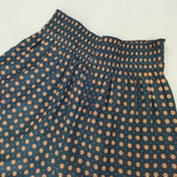 UNITED ARROWS P ギャザー イージーパンツ 定価18700円 総柄 ワイド パンツ ネイビー レッド レディース ユナイテッドアローズ【中古】5-1109M∞