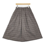 Lulu 日本製 インドコットン 総柄 ロングスカート ブラック ホワイト レディース ルル【中古】5-1109M∞