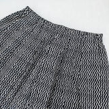 Lulu 日本製 インドコットン 総柄 ロングスカート ブラック ホワイト レディース ルル【中古】5-1109M∞