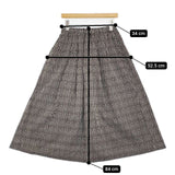 Lulu 日本製 インドコットン 総柄 ロングスカート ブラック ホワイト レディース ルル【中古】5-1109M∞