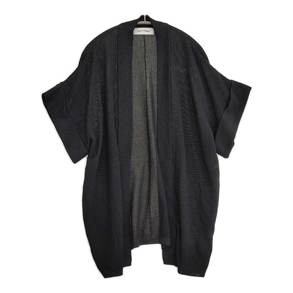 Lilly Lynque ECO paper blend cardigan エコペーパーブレンドカーディガン 定価17600円 25SS ブラック レディース リリーリン【中古】5-0718S♪