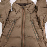 DESCENTE ALLTERRAIN 水沢ダウン マウンテニアハーフコート M ダウンジャケット ブラウン レディース デサントオルテライン【中古】5-1108A♪