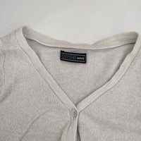 mina perhonen ミナ時代 gs8109 cut&sew sand ノースリーブ カーディガン ライトグレー レディース ミナペルホネン【中古】5-0824M∞