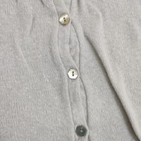 mina perhonen ミナ時代 gs8109 cut&sew sand ノースリーブ カーディガン ライトグレー レディース ミナペルホネン【中古】5-0824M∞
