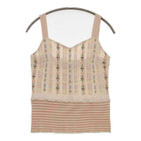 ANTIPAST お花 ニット ノースリーブトップス キャミソール ベージュ レディース アンティパスト【中古】5-1109M∞