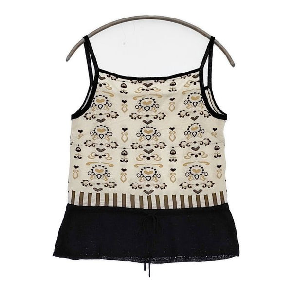 ANTIPAST ハート ニット ノースリーブトップス キャミソール ベージュ ブラック レディース アンティパスト【中古】5-1109M∞