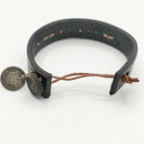 HENRY CUIR ビーズ レザー ブレスレット ブラック レディース アンリークイール【中古】5-0910G∞