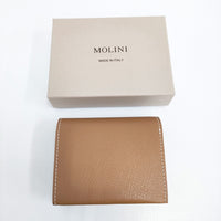 MOLINI Bifold Compact Wallet 定価38500円 二つ折り財布 ブラウン レディース モリニ【中古】5-0718G♪