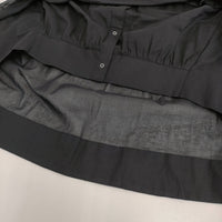 noa-ge ノアジェ 新品 A5313-1214 サイズL シアー スナップボタン ブラウス シャツ ブラック レディース【中古】5-0718M♪
