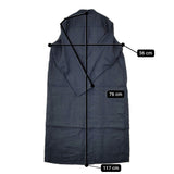 fog linen work リトアニア製リネン コートワンピース 長袖 ギャザー ワンピース ネイビー レディース フォグリネンワーク【中古】5-0812M△