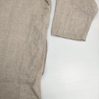 fog linen work リトアニア製リネン シャツワンピース 長袖 ワンピース ベージュ レディース フォグリネンワーク【中古】5-0812M△