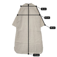 fog linen work リトアニア製リネン シャツワンピース 長袖 ワンピース ベージュ レディース フォグリネンワーク【中古】5-0812M△