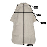 fog linen work リトアニア製リネン シャツワンピース 長袖 ワンピース ベージュ レディース フォグリネンワーク【中古】5-0812M△