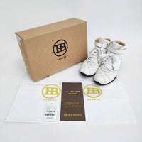 BENESU レザー アンクルブーツ サイドジップ 定価52800円 サイズ255 ブーツ ホワイト レディース ベネシュ【中古】5-0718G♪