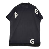 PGG/PEARLY GATES ハーフジップ ゴルフウェア サイズ5 半袖Ｔシャツ カットソー ブラック メンズ ピージージー/パーリーゲイツ【中古】5-0806S♪