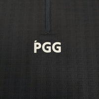 PGG/PEARLY GATES ハーフジップ ゴルフウェア サイズ5 半袖Ｔシャツ カットソー ブラック メンズ ピージージー/パーリーゲイツ【中古】5-0806S♪
