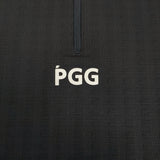PGG/PEARLY GATES ハーフジップ ゴルフウェア サイズ5 半袖Ｔシャツ カットソー ブラック メンズ ピージージー/パーリーゲイツ【中古】5-0806S♪