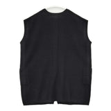 STAMP AND DIARY ラムズウール2WAYロングベスト 定価18700円 ノースリーブニット ベスト ブラック レディース スタンプ アンド ダイアリー【中古】5-0915T∞