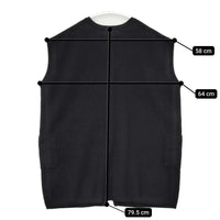 STAMP AND DIARY ラムズウール2WAYロングベスト 定価18700円 ノースリーブニット ベスト ブラック レディース スタンプ アンド ダイアリー【中古】5-0915T∞