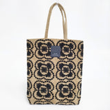 mina perhonen 新品 aca9047 blumen toast bag 刺繍 定価9900円 トートバッグ ベージュ ブラック レディース ミナペルホネン【中古】5-0718T♪