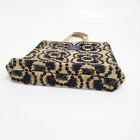 mina perhonen 新品 aca9047 blumen toast bag 刺繍 定価9900円 トートバッグ ベージュ ブラック レディース ミナペルホネン【中古】5-0718T♪