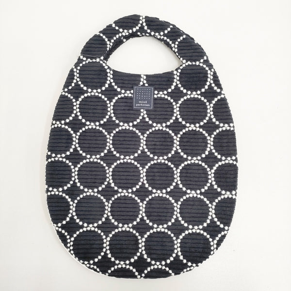 mina perhonen 新品 aaa9489 tambourine エッグバッグ 定価15400円 刺繍 22AW ネイビー ホワイト レディース ミナペルホネン【中古】5-0718T♪