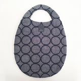 mina perhonen 新品 zs9011 tambourine エッグバッグ 定価12100円 刺繍 トートバッグ ネイビー レディース ミナペルホネン【中古】5-0718G♪