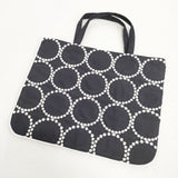 mina perhonen 新品 tambourine レッスンバッグ 定価8800円 刺繍 aaa7094p トートバッグ 濃紺 ネイビー レディース ミナペルホネン【中古】5-1029G∞