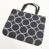 mina perhonen 新品 tambourine レッスンバッグ 定価8800円 刺繍 aaa7094p トートバッグ 濃紺 ネイビー レディース ミナペルホネン【中古】5-1029G∞