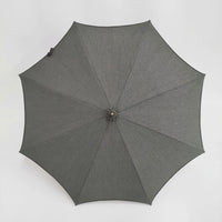 イイダ傘店 日傘 43cm 獣地 KIYATA 定価36720円 黒猫 木彫り 傘 チャコールグレー レディース イイダ傘店【中古】5-0718G♪