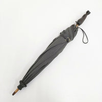 イイダ傘店 日傘 43cm 獣地 KIYATA 定価36720円 黒猫 木彫り 傘 チャコールグレー レディース イイダ傘店【中古】5-0718G♪