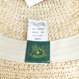 IL BISONTE ストローハット チャーム付き 帽子 ハット ベージュ レディース イルビゾンテ【中古】5-0808M◎