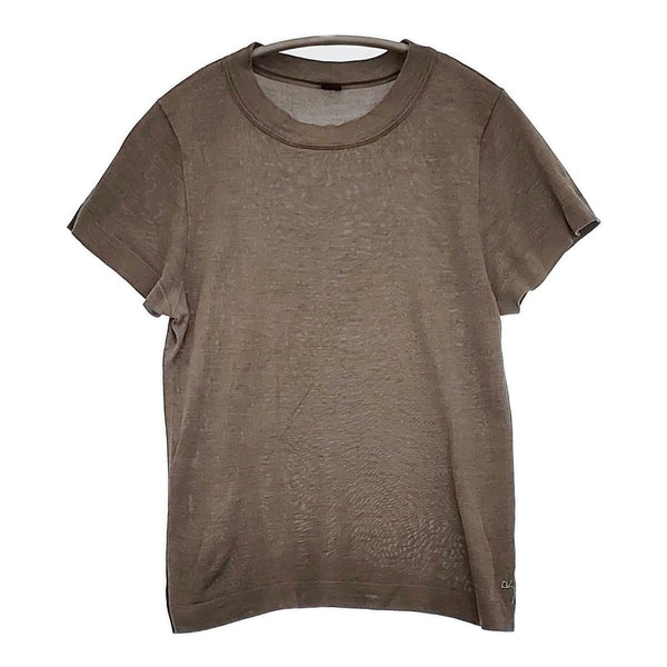 45R/45rpm シルク ニットソーTシャツ サイズ2 半袖Ｔシャツ カットソー ブラウン レディース フォーティーファイブアールピーエム【中古】5-0725S♪