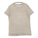 45R/45rpm リネン天竺45星T-SHIRT 定価17600円 半袖Tシャツ カットソー ベージュ レディース フォーティーファイブアールピーエム【中古】5-0725S♪
