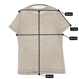 45R/45rpm リネン天竺45星T-SHIRT 定価17600円 半袖Tシャツ カットソー ベージュ レディース フォーティーファイブアールピーエム【中古】5-0725S♪
