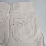 45R/45rpm もち米サテンの908ジョッパン 定価40700円 コットン パンツ オフホワイト レディース フォーティーファイブアールピーエム【中古】5-1214G∞