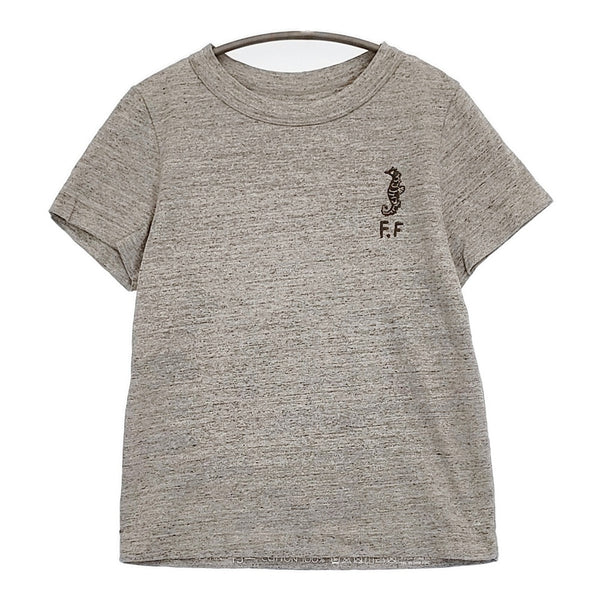 45R/45rpm 海ものがたりの刺繍45星Tシャツ タツノオトシゴ 定価13200円 グレー レディース フォーティーファイブアールピーエム【中古】5-0725S♪