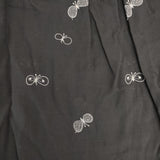 mina perhonen choucho 定価46200円 wa3546 刺繍 コットン サイズ40 ベルト付き ワンピース グレー レディース ミナペルホネン【中古】5-1214M∞