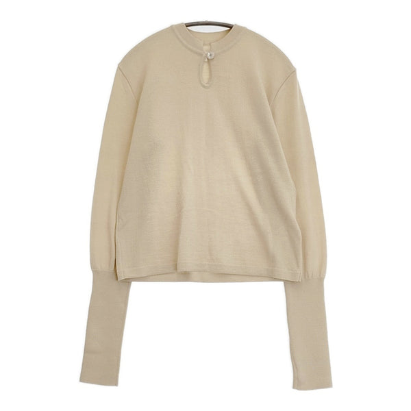 MEYAME TEAR SHAPE KNIT 定価23100円 MEY-1918 ニット ベージュ レディース メヤメ【中古】5-0718T♪