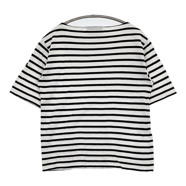 SAINT JAMES ピリアック サイズT1 ボートネックボーダー半袖Ｔシャツ カットソー ホワイト ブラック レディース セントジェームス【中古】5-0725S♪