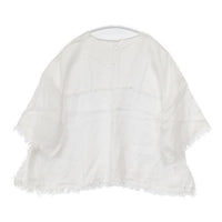 MACPHEE リネン フリンジ ブラウス シャツ ホワイト レディース マカフィー【中古】5-0824S∞