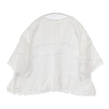 MACPHEE リネン フリンジ ブラウス シャツ ホワイト レディース マカフィー【中古】5-0824S∞