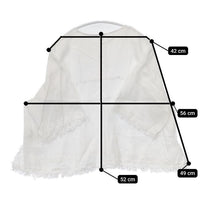MACPHEE リネン フリンジ ブラウス シャツ ホワイト レディース マカフィー【中古】5-0824S∞