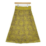 ADORE ウーリーヤーンコードレーススカート ロングスカート イエロー レディース アドーア【中古】5-1027M∞