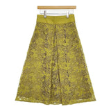 ADORE ウーリーヤーンコードレーススカート ロングスカート イエロー レディース アドーア【中古】5-1027M∞