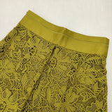 ADORE ウーリーヤーンコードレーススカート ロングスカート イエロー レディース アドーア【中古】5-1027M∞